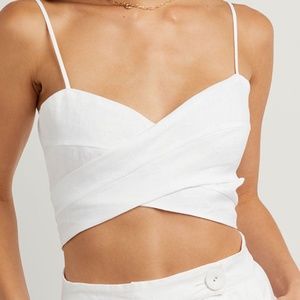 DISSH Zuma Linen Crop Top NWT